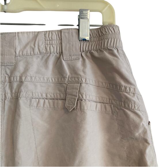 Columbia Off White Ivory Cotton Nylon Camping Utility Cargo Shorts Size 8 - Picture 11 of 15
